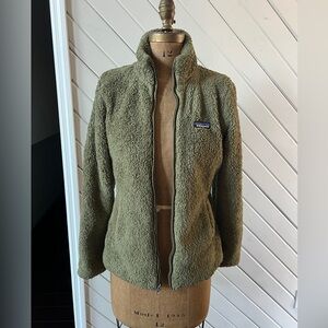 Patagonia Women’s Army Green Worn Wear Full Zip Jacket Sz Medium